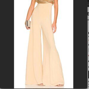 Norma Kamali Wide Leg Pants in Beige/Cream